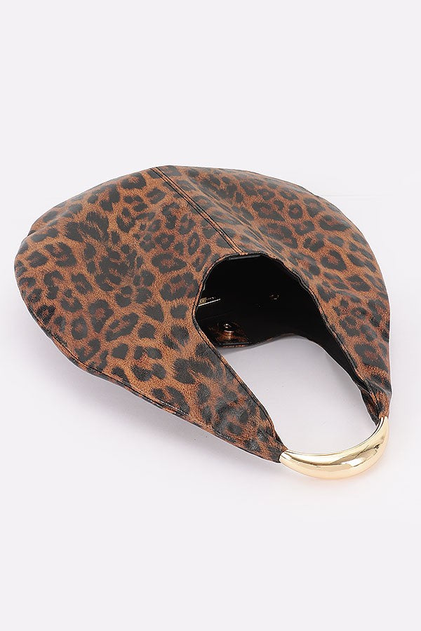 120125 Faux Leather Hobo Bag
