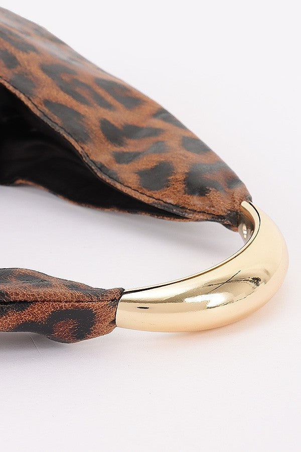 120125 Faux Leather Hobo Bag