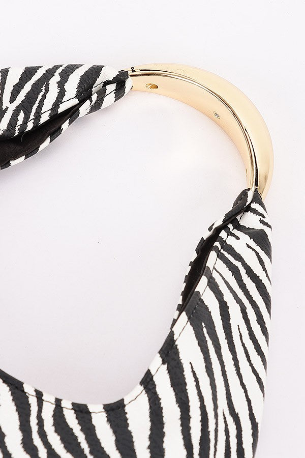 120125 Faux Leather Hobo Bag