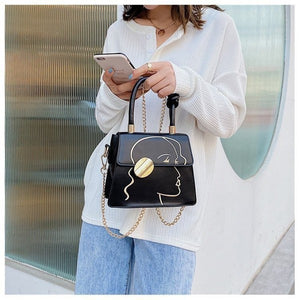 082024 The Lady Face Purse Design with Handlde Crossbody