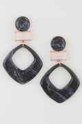 011626 Modern Marble Geometric Cut Earrings