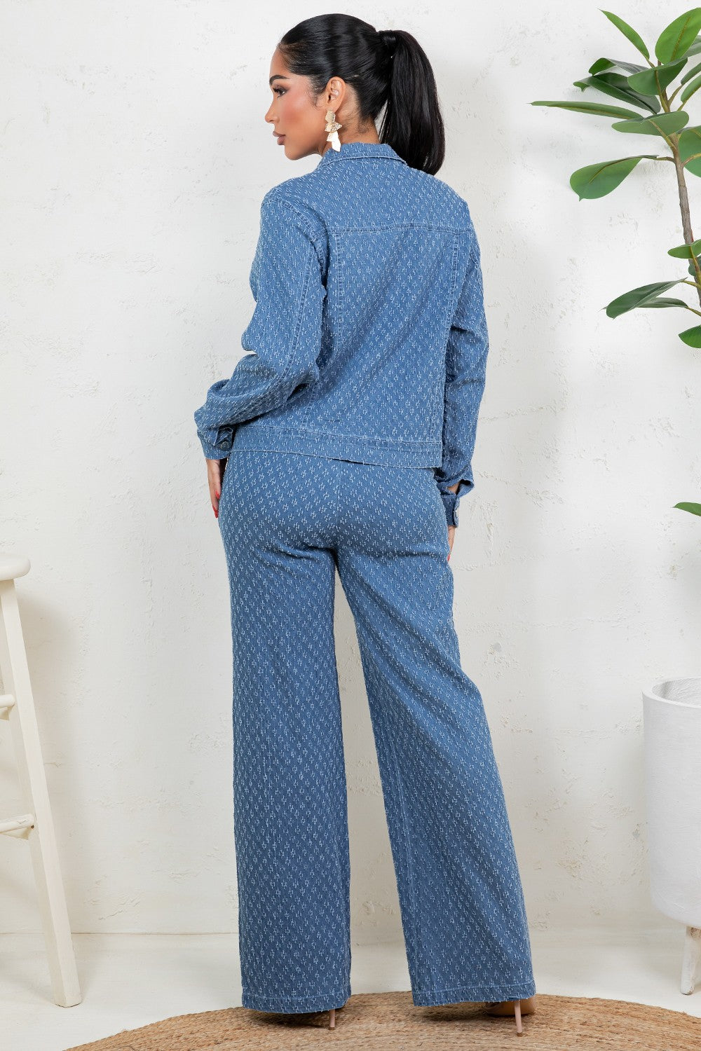 012225 The The Everyday Chic Denim Pant Set