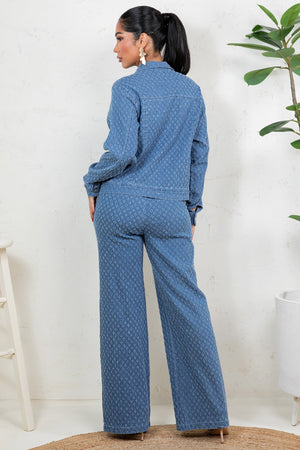012225 The The Everyday Chic Denim Pant Set
