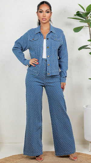 012225 The The Everyday Chic Denim Pant Set