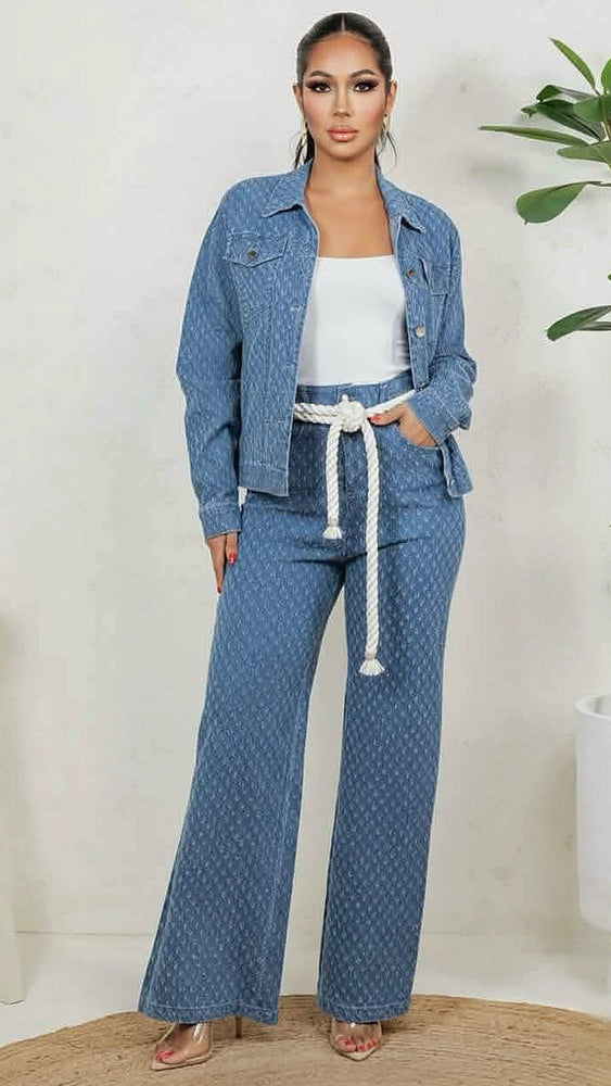 012225 The The Everyday Chic Denim Pant Set