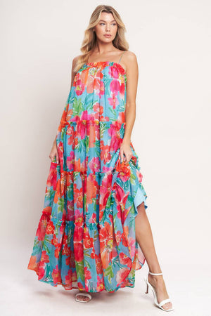 042226 The Vibrant Bloom Goddess Maxi Dress