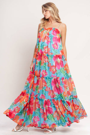 042226 The Vibrant Bloom Goddess Maxi Dress