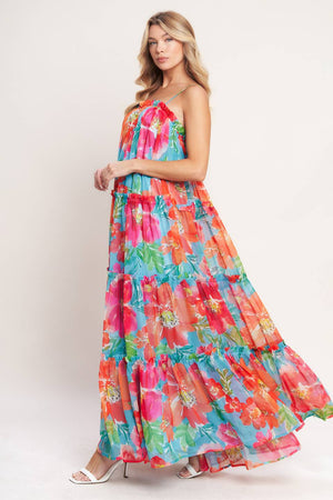 042226 The Vibrant Bloom Goddess Maxi Dress