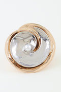 040826 Gold Silver Two Toned Ripple Ring