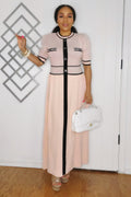091924 The Pink knit Midi Sweater Dress ONE SIZE FIT