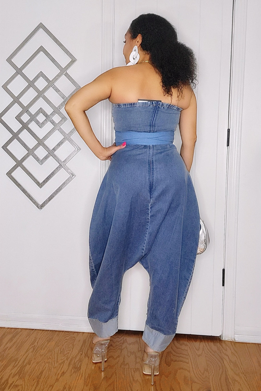 101024 The Denim Bandeau Jumpsuit