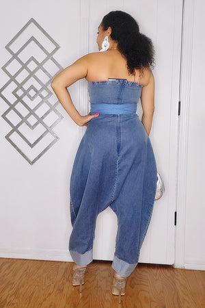 101024 The Denim Bandeau Jumpsuit