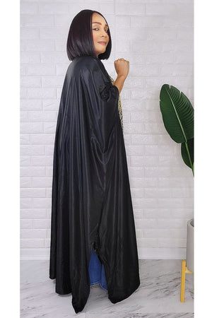 050223 The Black & Gold Imperial Kimono Duster One Size Fit All
