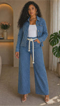 012225 The The Everyday Chic Denim Pant Set