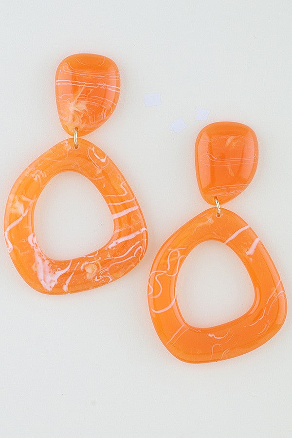 042926 Neon Marble Abstract Earrings
