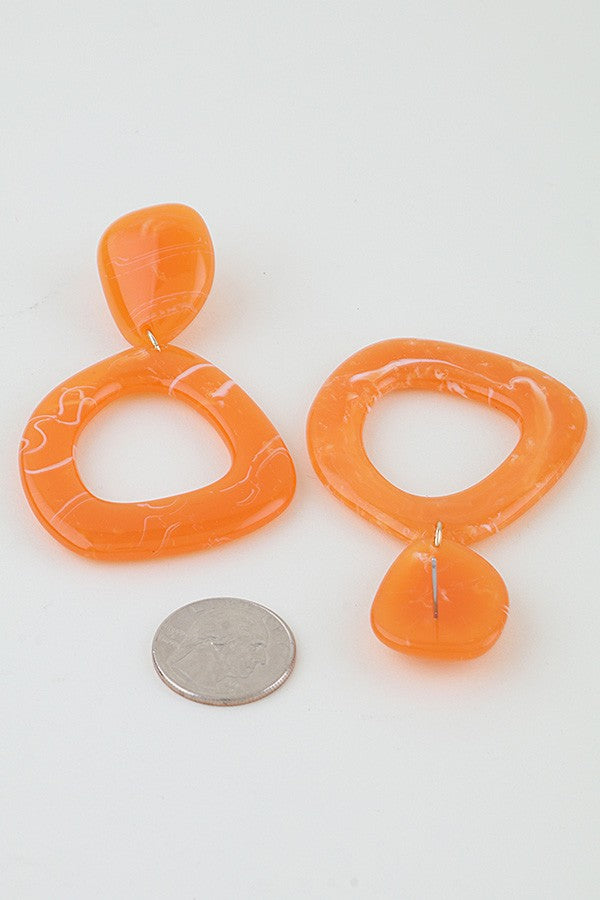 042926 Neon Marble Abstract Earrings
