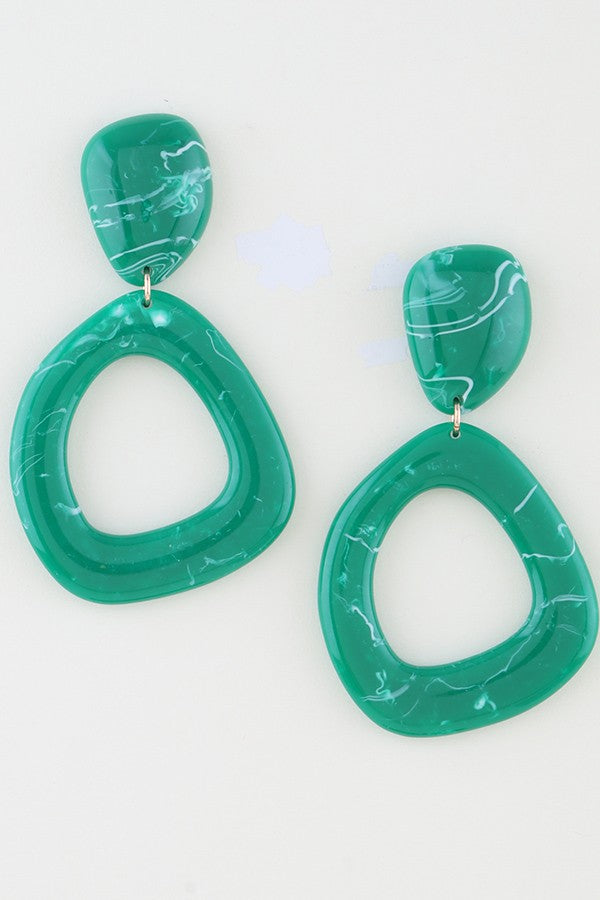 042926 Neon Marble Abstract Earrings