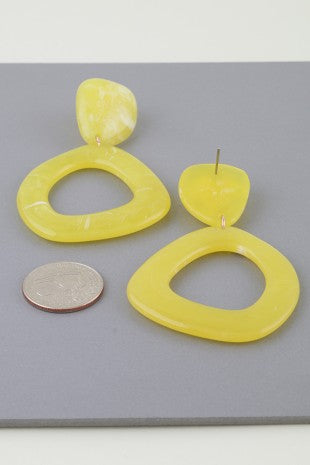 042926 Neon Marble Abstract Earrings
