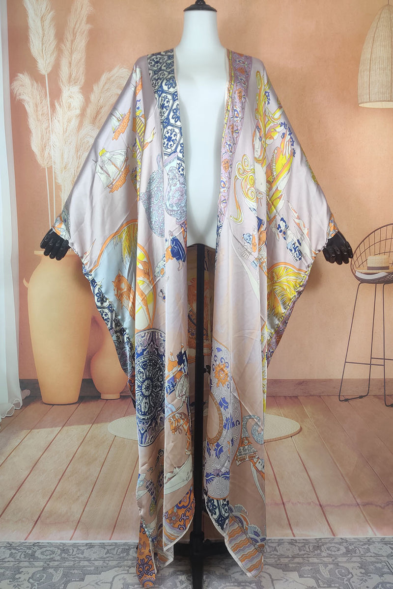 051023 The Nude Print Kimono Duster One Size fit All