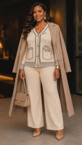 012225 The Beige Parisian Lounge Set.