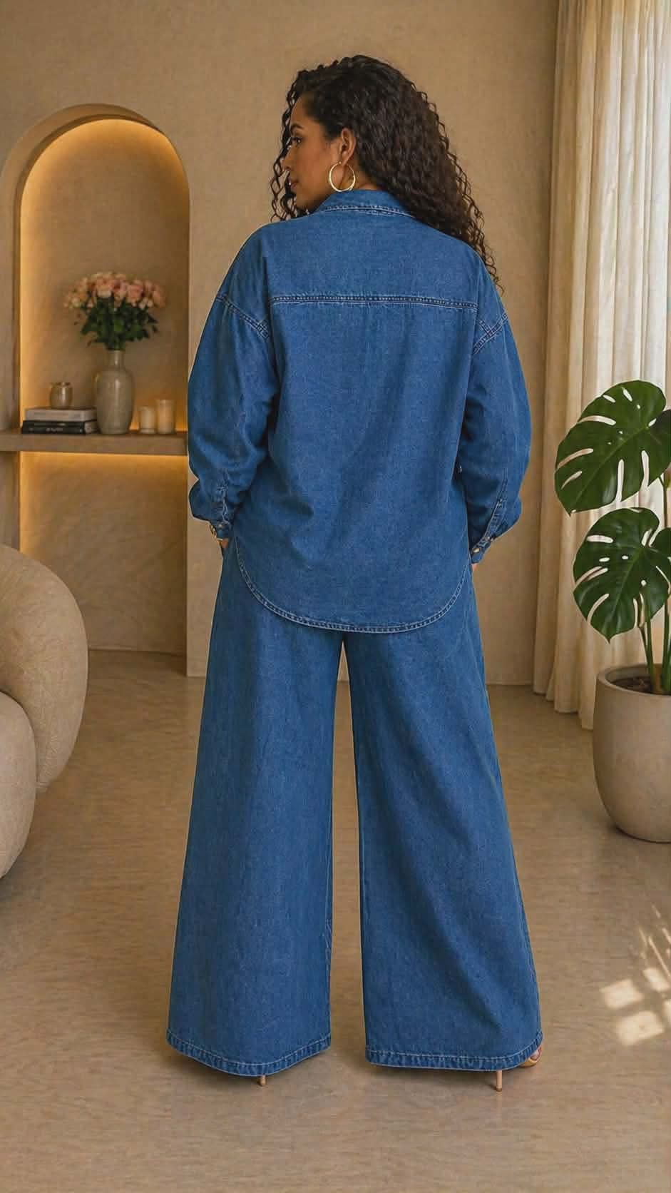 111925 Luxe Mosaic Embellish Denim Set