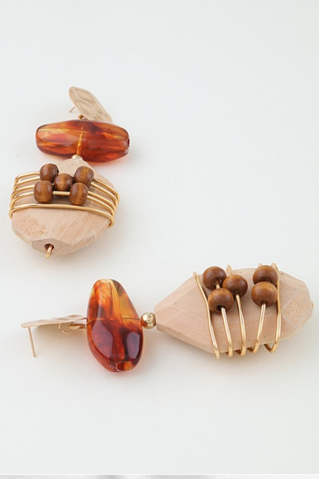 Abstract Historic Pillar Drop Earrings