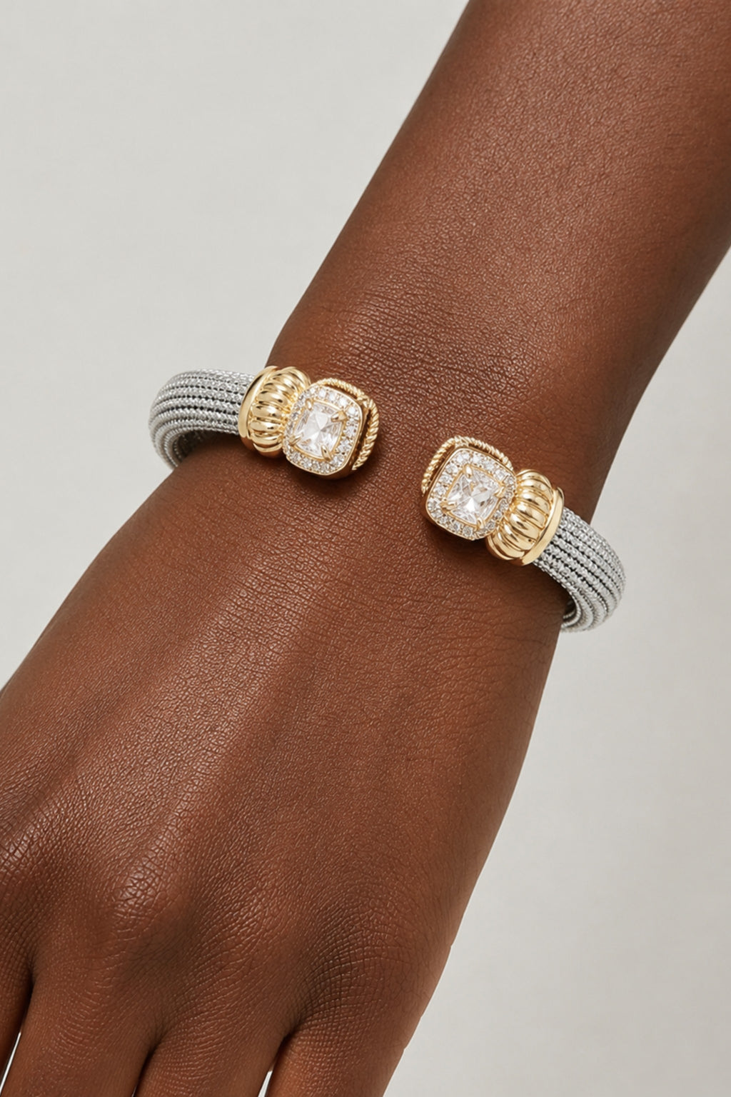 Royal Crown Bejeweled Cuff Bracelet