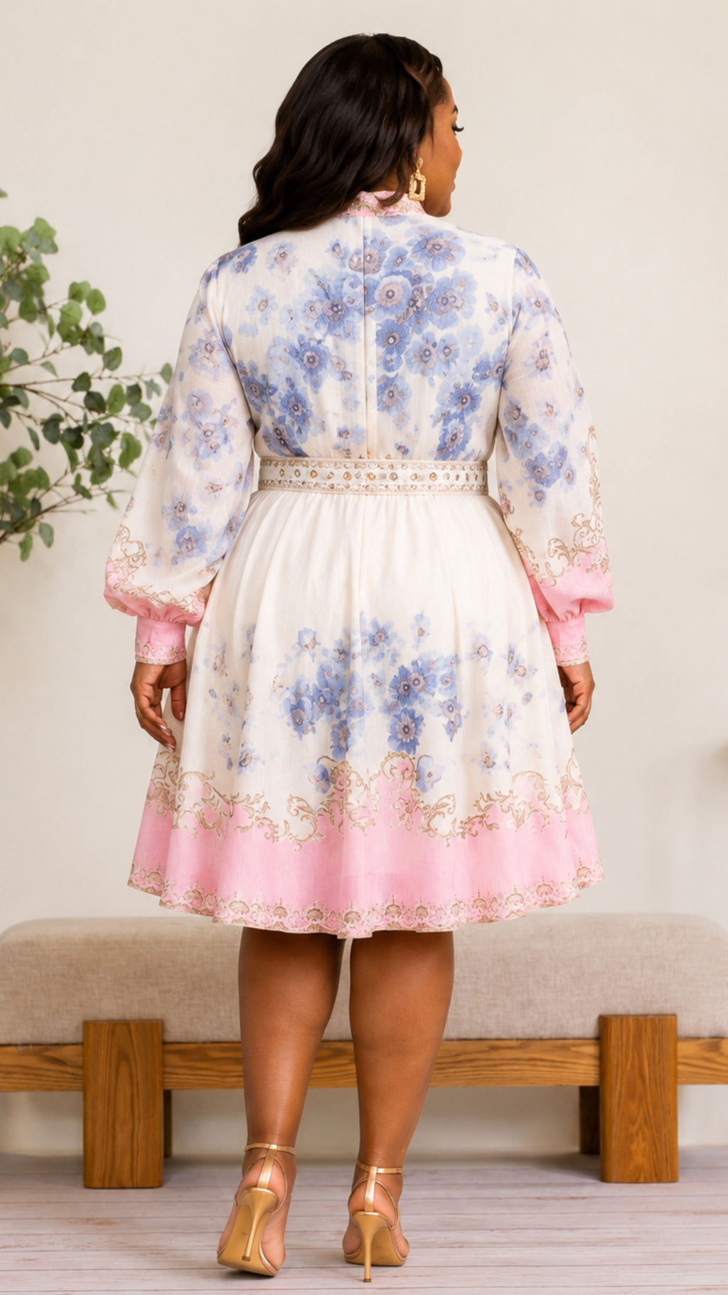 Blush Versailles Statement Dress