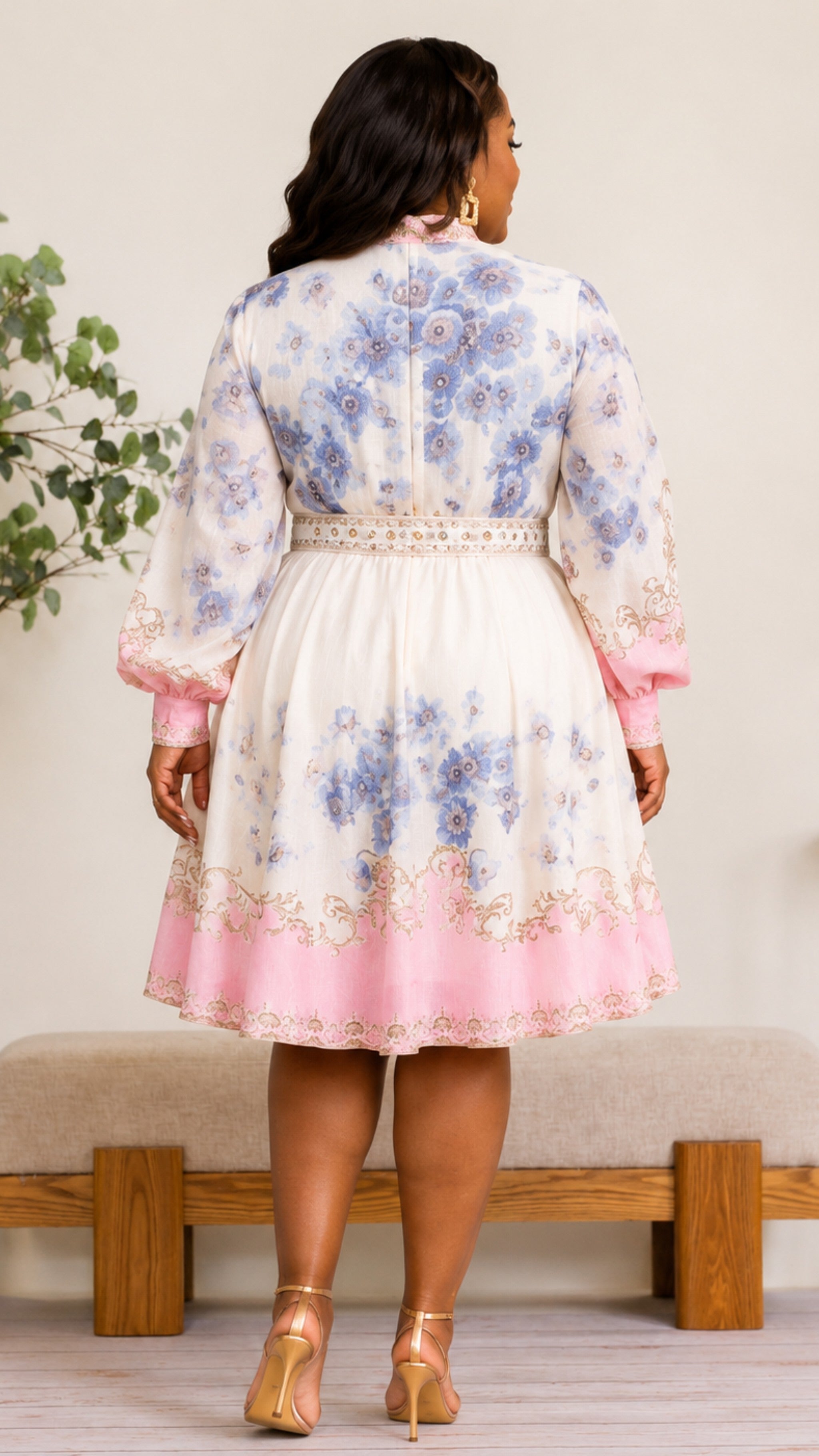 Blush Versailles Statement Dress