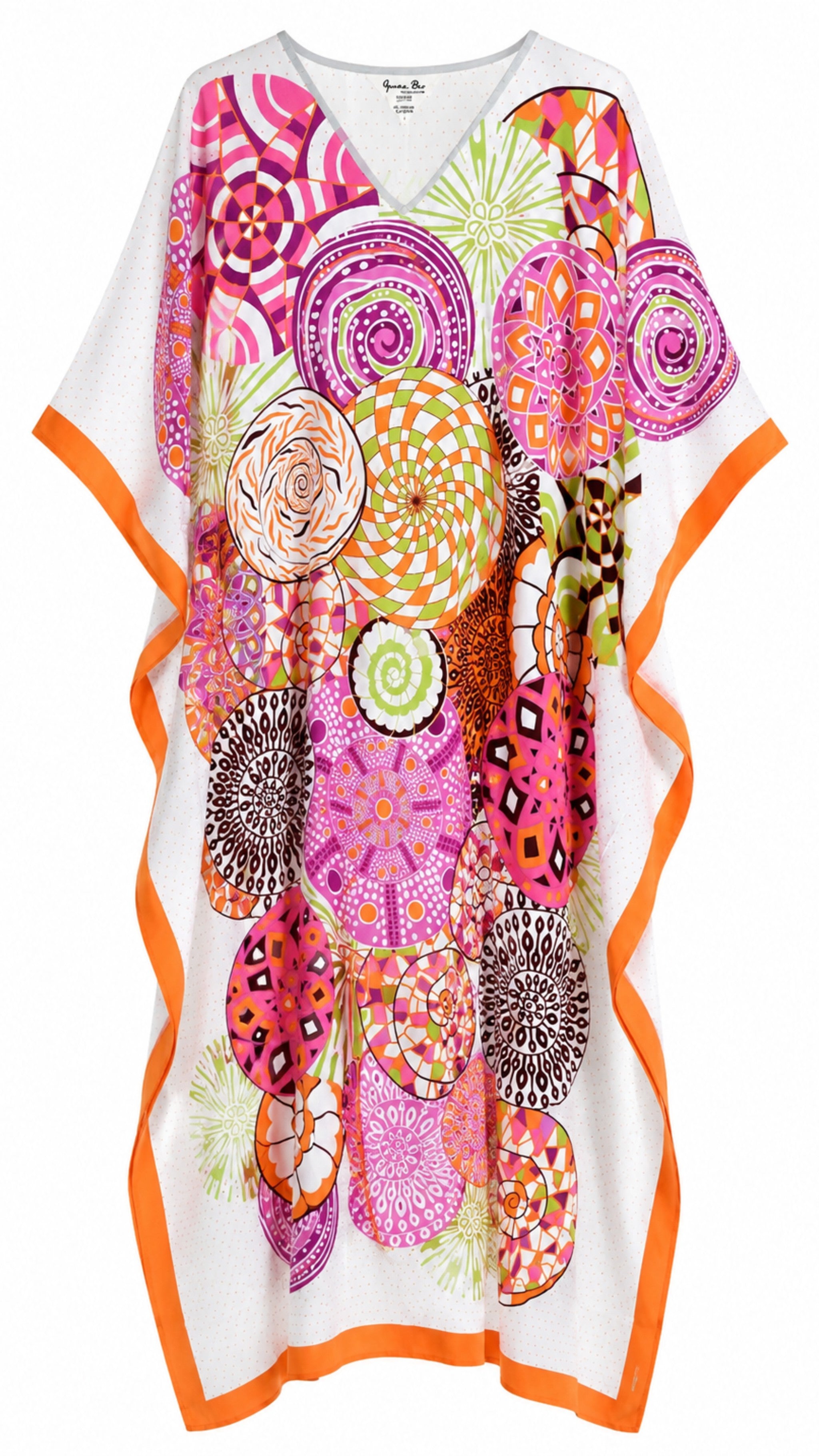 The Pink Mandala Printed Kaftan Dress Lounge Wear One Size fit All S to 3XL