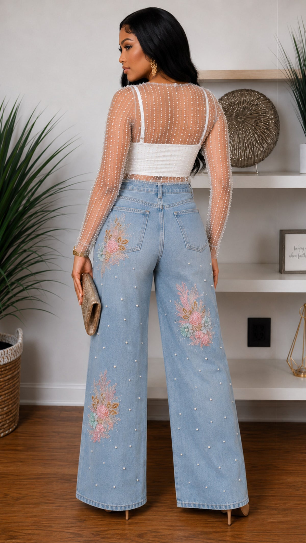 112025 Pearl Blossom Denim Pant