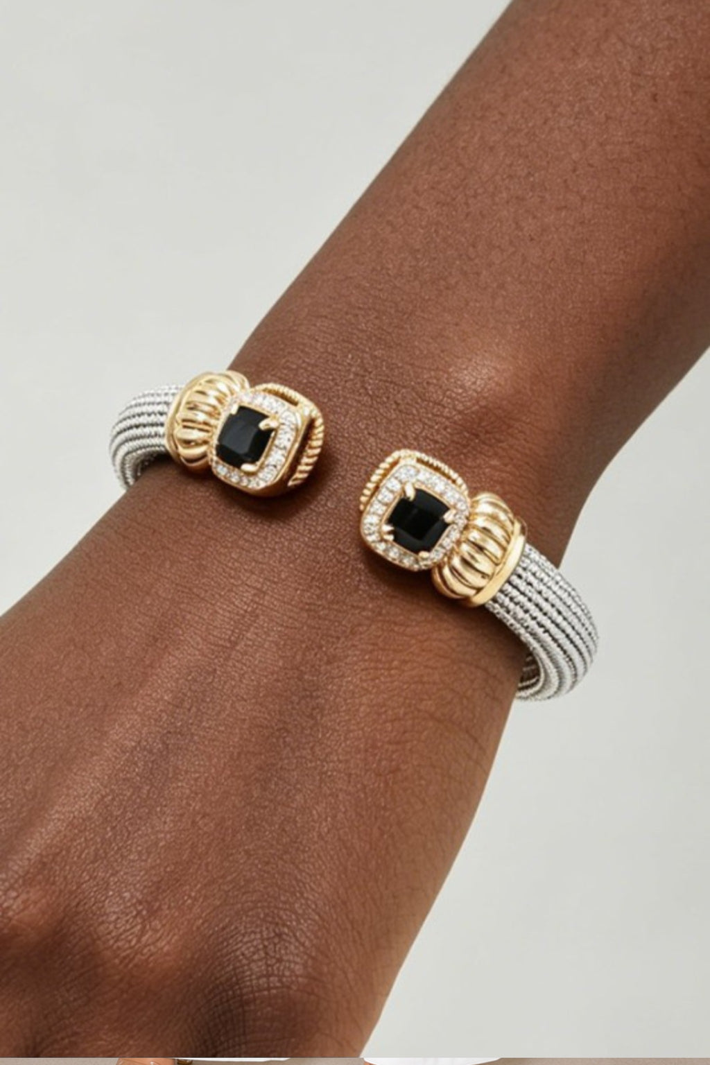 Royal Crown Bejeweled Cuff Bracelet