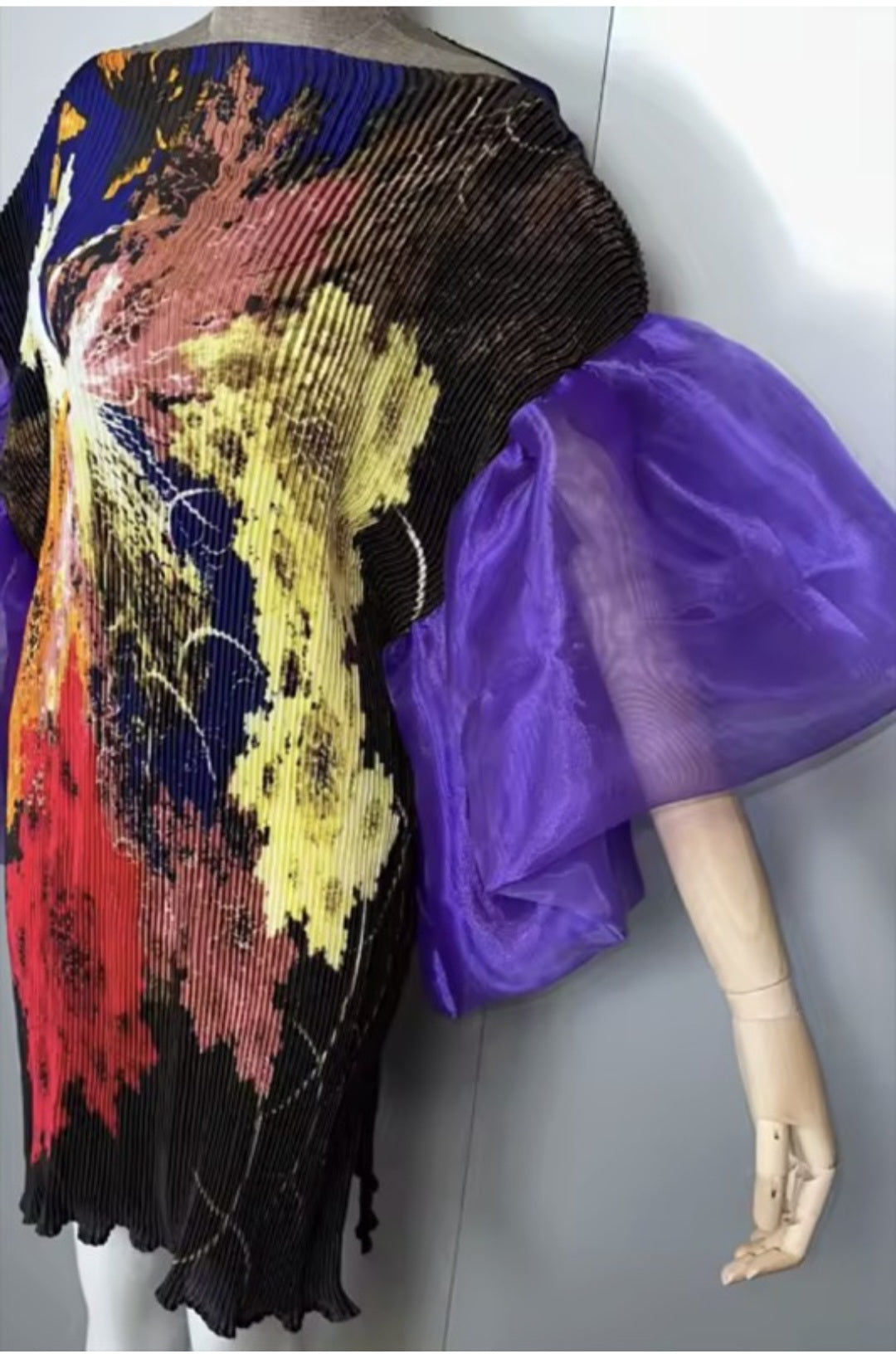 The Amethyst Art Pleated Dress