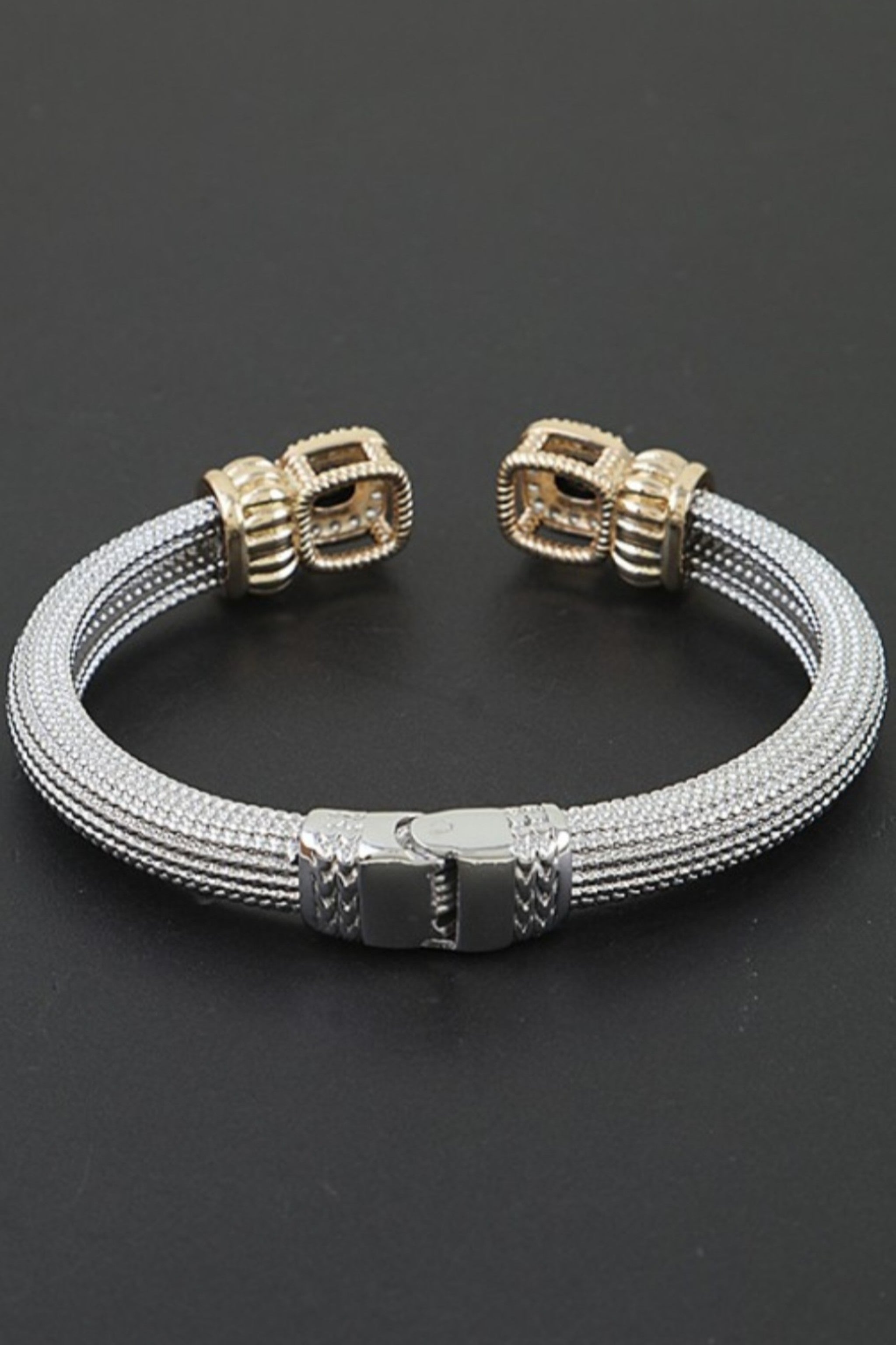 Royal Crown Bejeweled Cuff Bracelet