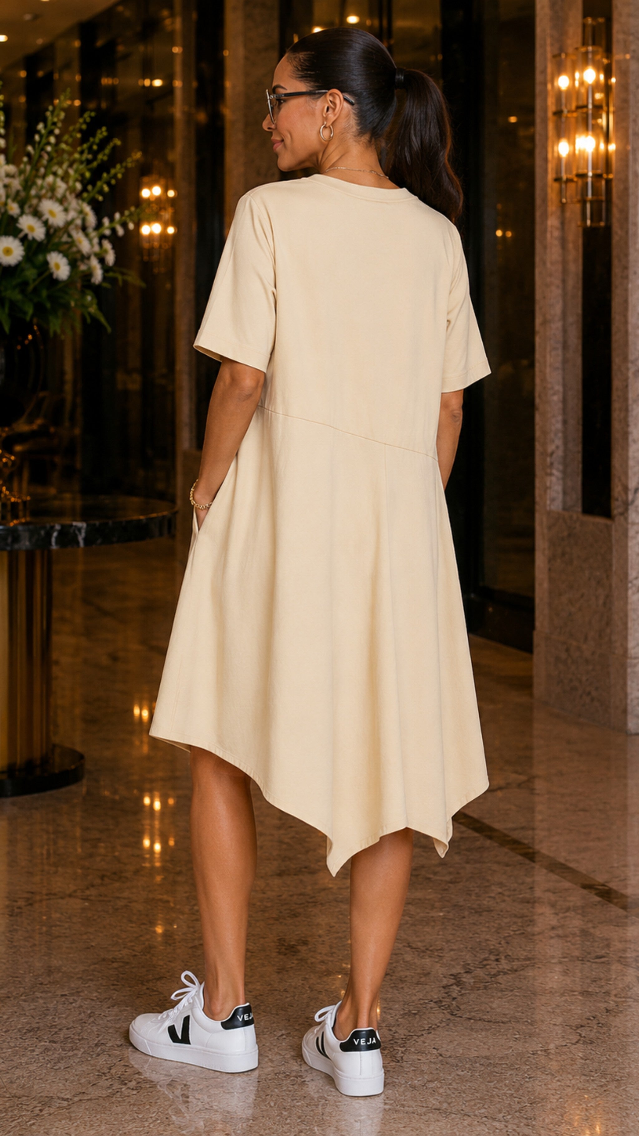 The Light Beige Oversized Poplin Dress Preorder