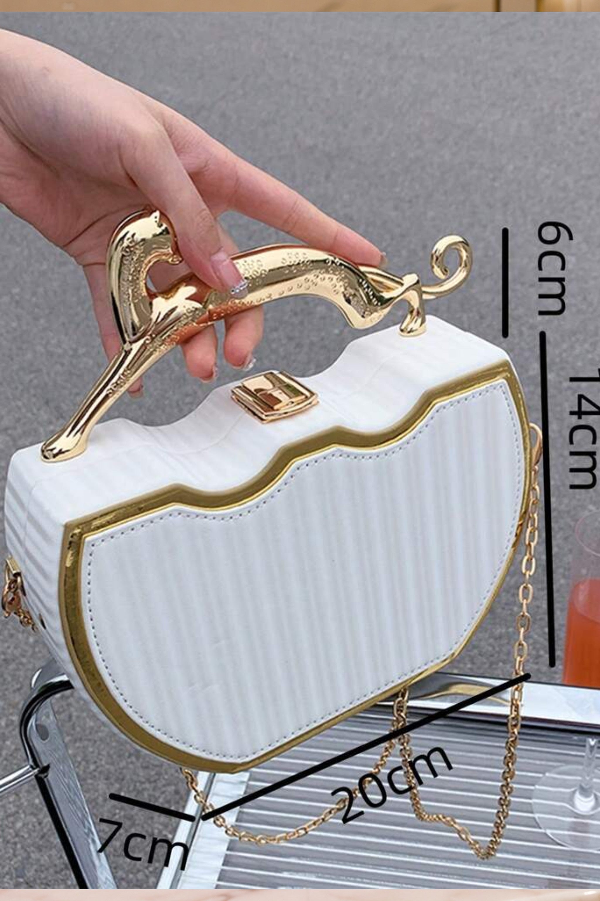 Cat Handle Clutch Bag | Statement Evening Purse, Wedding Guest Handbag