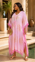 100623 The Island is Calling Me Tassel Caftan One Size Fit All