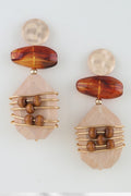 Abstract Historic Pillar Drop Earrings