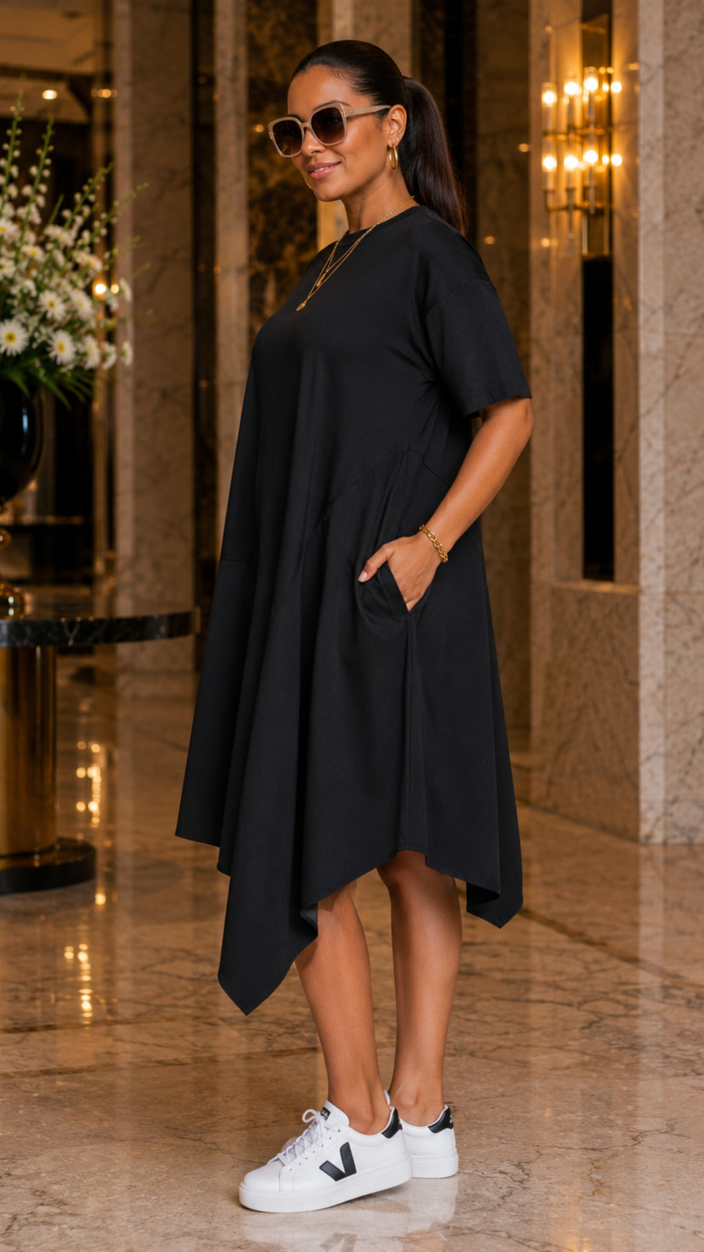 The Black Oversized Poplin Dress Preorder