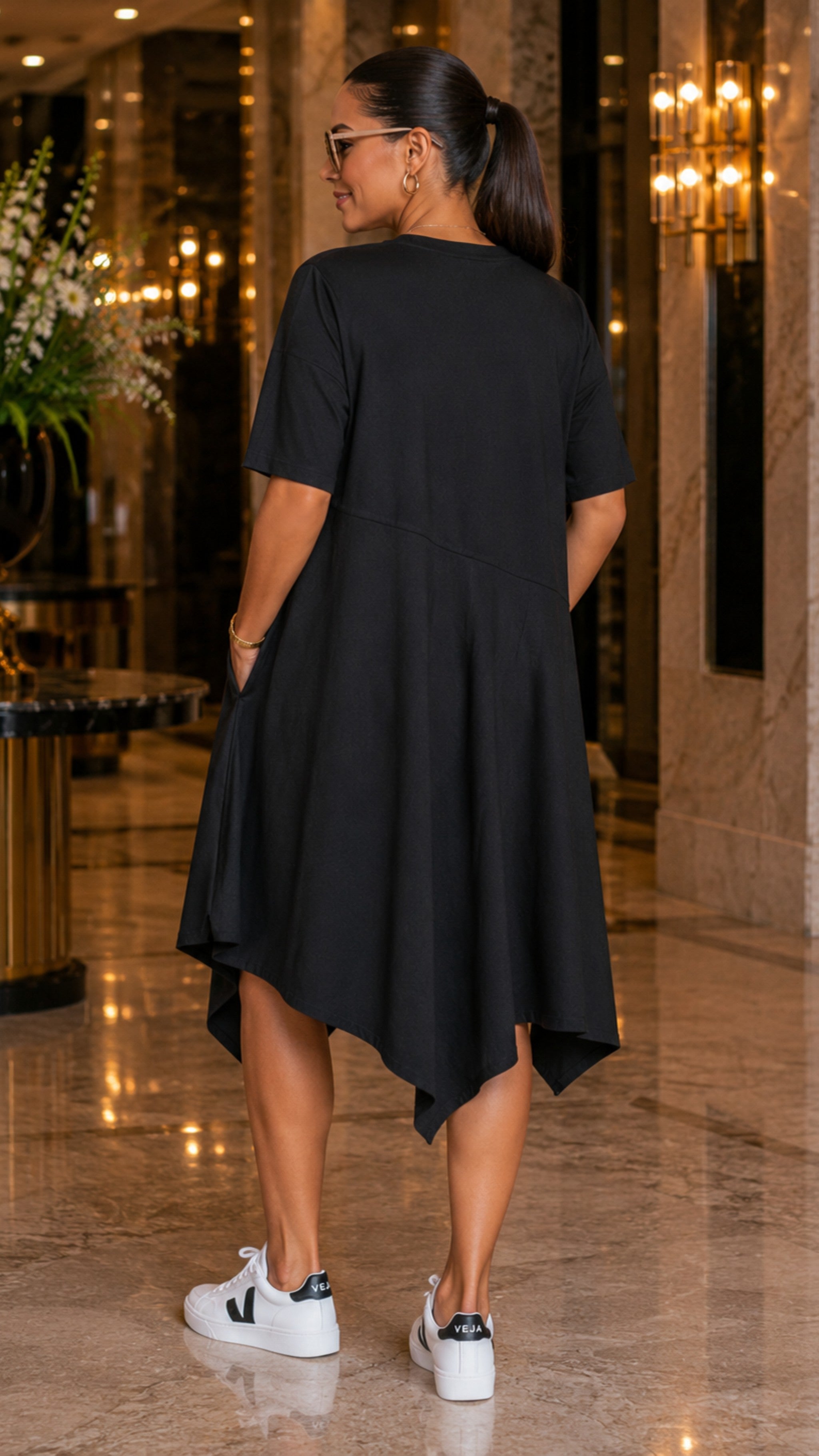 The Black Oversized Poplin Dress Preorder