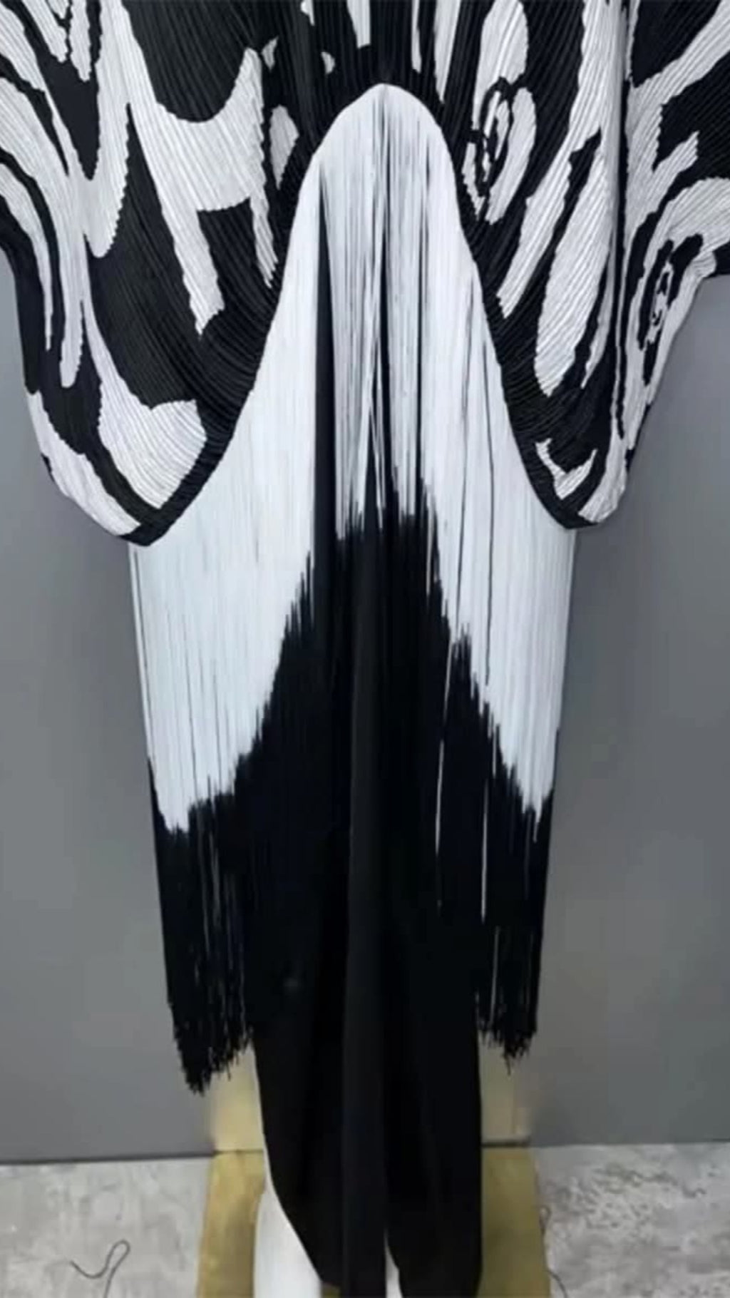 The Monochrome Rose Fringe Maxi Dress One Size Fit All Small to 2XL