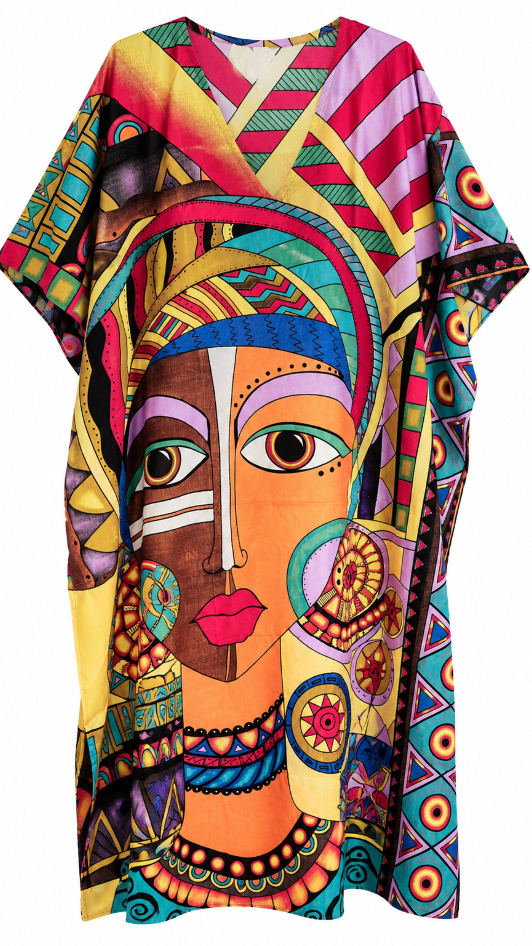 The Face Tribal Printed Kaftan Dress Lounge Wear One Size fit All S to 3XL