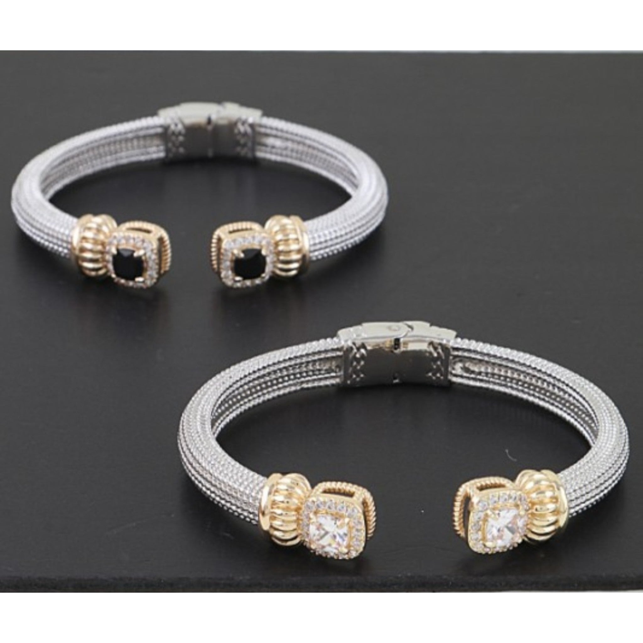 Royal Crown Bejeweled Cuff Bracelet