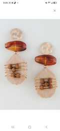 Abstract Historic Pillar Drop Earrings
