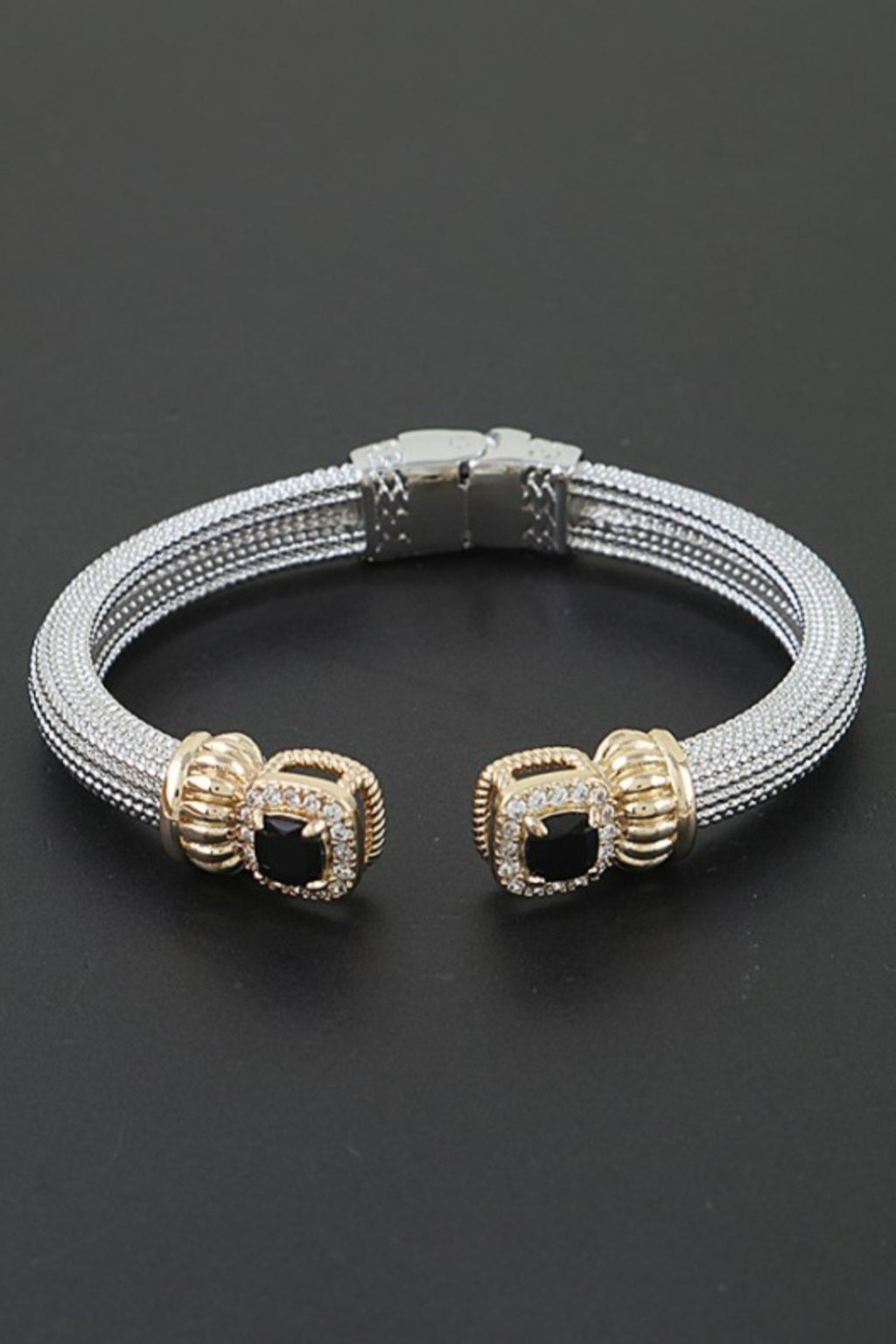Royal Crown Bejeweled Cuff Bracelet