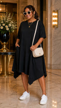 The Black Oversized Poplin Dress Preorder