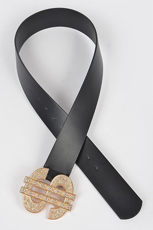 08312021 Dollar Sign Buckle Waist Belt-S/L