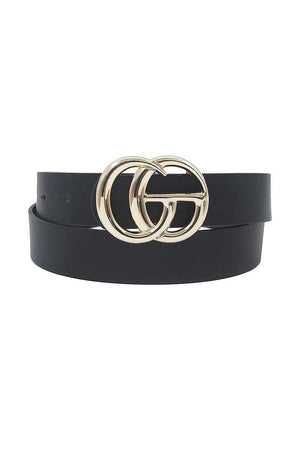 05112022 Black skinny Gold GO Plus Size Belt