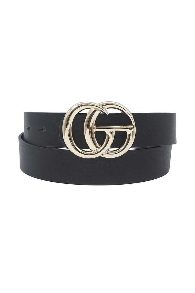 05112022 Black skinny Gold GO Plus Size Belt