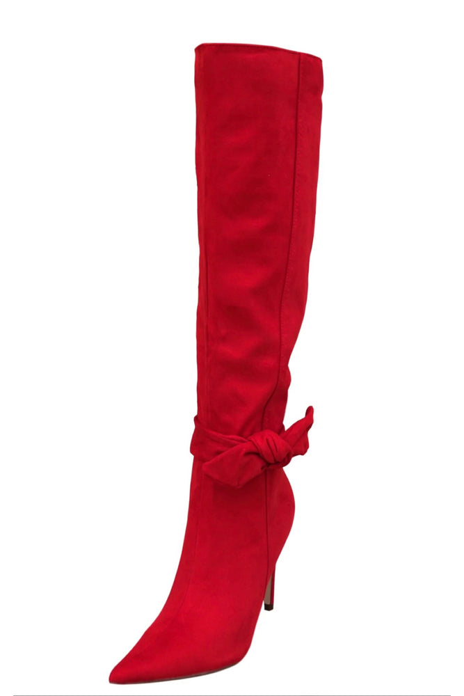 01102021 Red Women's Boot with Bow